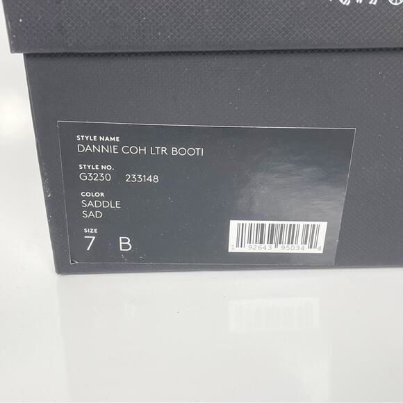 NEW Coach Dannie Block Heel Western Style Leather Ankle Boots Booties Saddle 7 - Picture 8 of 10